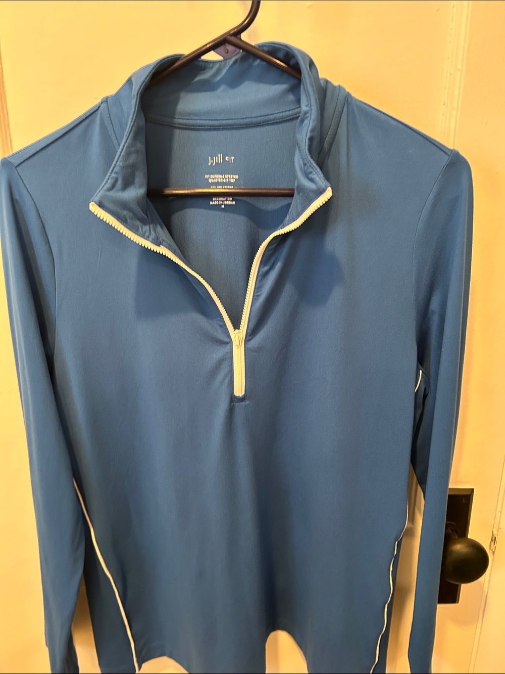 J. Jill Navy Quarter-Zip Top with Golden Zipper - Picture 6 of 6